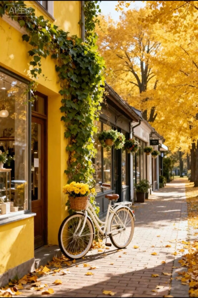 秋日漫行：在金黄巷陌间邂逅宁静时光 