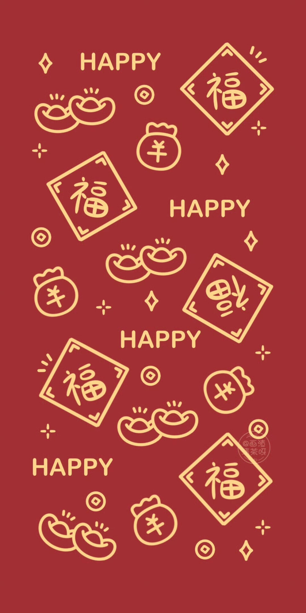 喜庆红色系新年壁纸