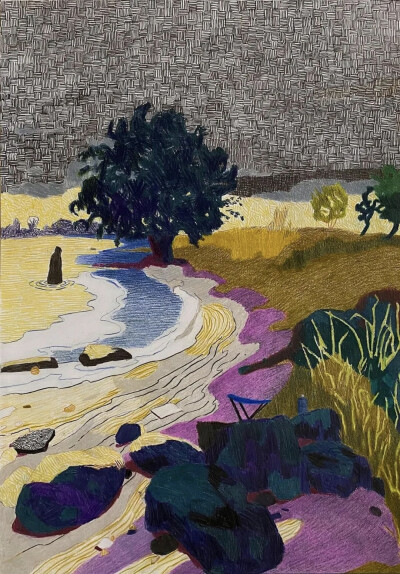 
他的艺术创作非常专注，其作品以独特的简约气质，在北欧现代主义绘画中占据独特地位。他的创作方法来源于对自然景观的深刻观察与内心转化。他常常描绘海景、天空、土地等自然主题，但摒弃了繁琐的细节。他的画布上…