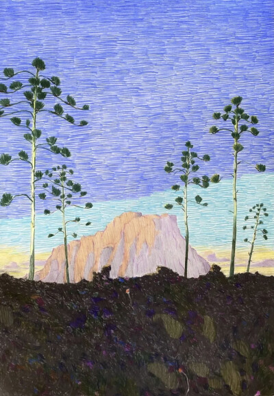 
他的艺术创作非常专注，其作品以独特的简约气质，在北欧现代主义绘画中占据独特地位。他的创作方法来源于对自然景观的深刻观察与内心转化。他常常描绘海景、天空、土地等自然主题，但摒弃了繁琐的细节。他的画布上…