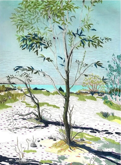 
他的艺术创作非常专注，其作品以独特的简约气质，在北欧现代主义绘画中占据独特地位。他的创作方法来源于对自然景观的深刻观察与内心转化。他常常描绘海景、天空、土地等自然主题，但摒弃了繁琐的细节。他的画布上…