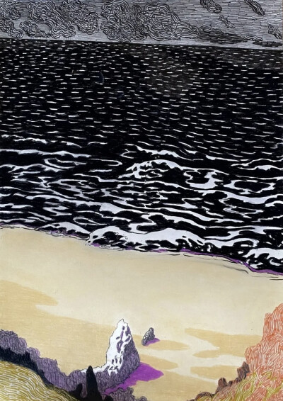 
他的艺术创作非常专注，其作品以独特的简约气质，在北欧现代主义绘画中占据独特地位。他的创作方法来源于对自然景观的深刻观察与内心转化。他常常描绘海景、天空、土地等自然主题，但摒弃了繁琐的细节。他的画布上…