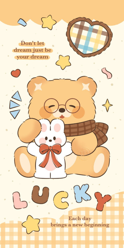 秋冬棕黄色系可爱毛绒小熊