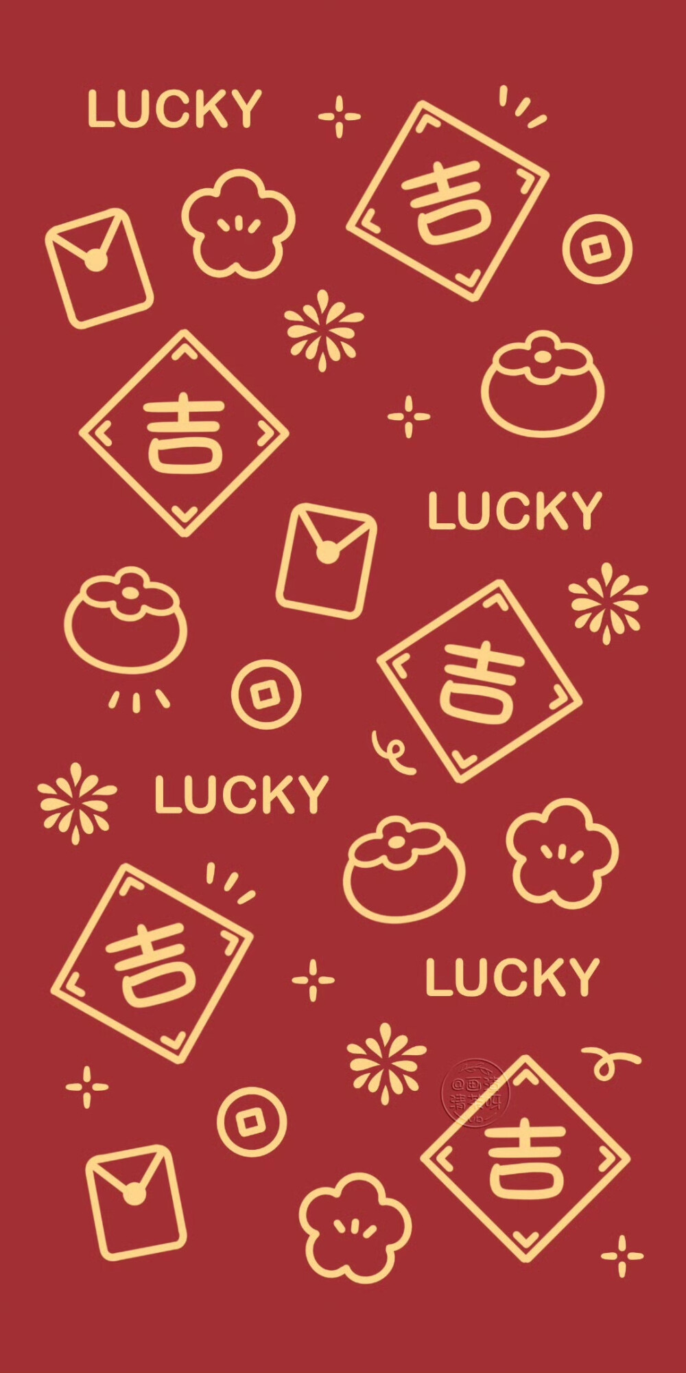 喜庆红色系新年壁纸