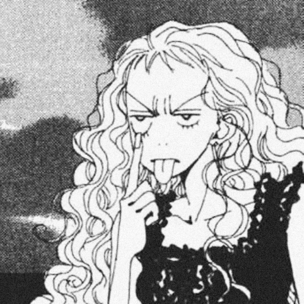 黑白漫画/女生头像