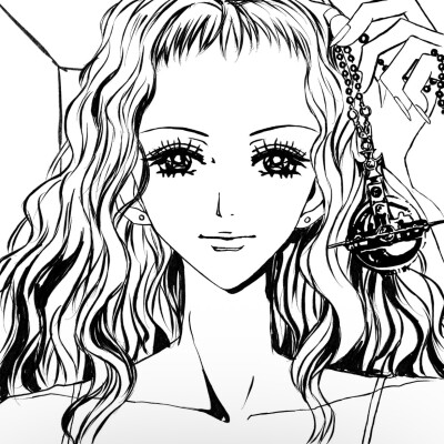 黑白漫画/女生头像