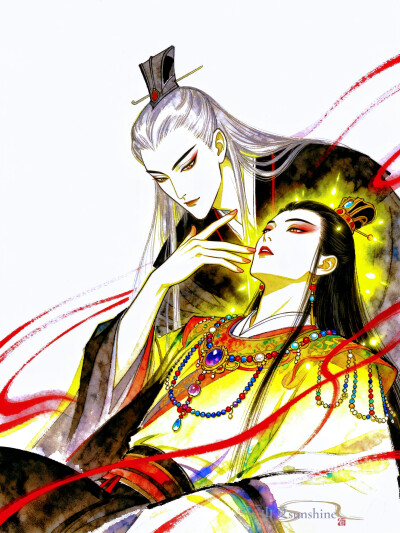 远远观望，费神思揣，心中却枝枝蔓蔓，像要开出什么一般