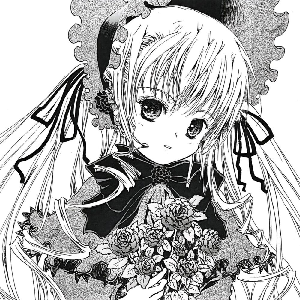 黑白漫画/女生头像