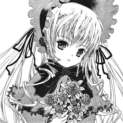 黑白漫画/女生头像