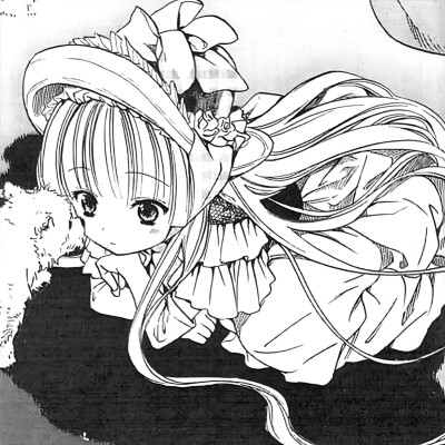 黑白漫画/女生头像