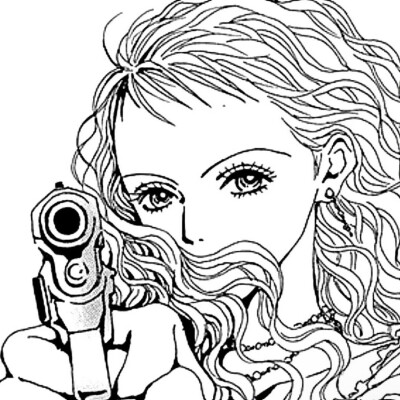 黑白漫画/女生头像