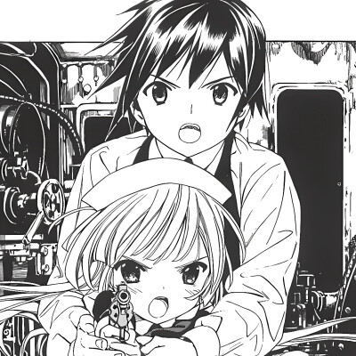 黑白漫画/情侣头像