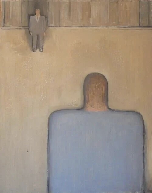 琳达·科恩（Linda Kohen）的创作像一场“私密对话”。这位艺术家尝试将家居空间转化为思绪的场域，在窗棂、桌椅、窗帘这些日常之物中捕捉存在的微光。她的创作不是客体再现，而是与空间能量的互换。科恩的艺术理念超越了表象写实，她笔下的室内景观是“心理拓扑学”的映射。那些颤动的轮廓线、半透明的色彩层叠，揭示出记忆如何不断重塑我们对空间的感知。她的创作方式极具启发性：面对同一扇窗反复描绘，在重复中探寻差异，如同蒙德里安将自然简化为韵律的方式。画布上保留着反复修改的痕迹，模糊边界暗示着过程的不确定性。颜料薄涂与厚堆交替运用，创造出时光流逝的视觉意味。这种“未完成感”恰似对时间流动性的诚实告白。在当代艺术追逐观念的喧嚣中，科恩守护着绘画最本真的力量：让日常空间成为通向精神世界的入口。