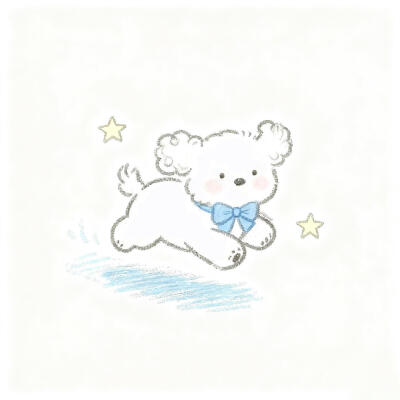 白底小狗