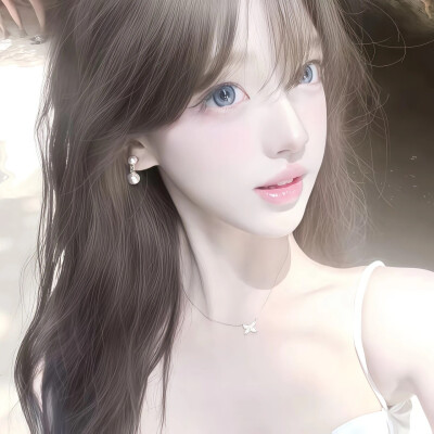 低饱和 粉色系 白色系 头像 女头