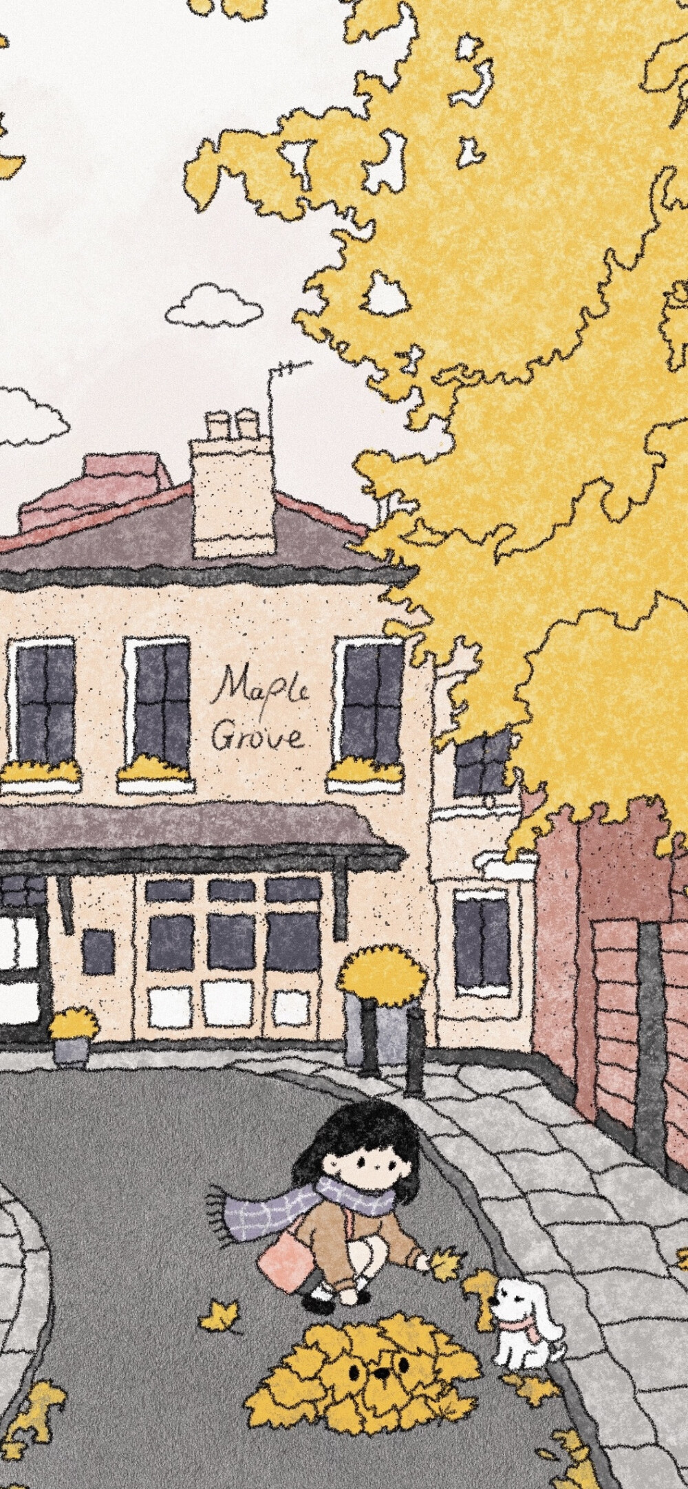 动漫场景壁纸，插画壁纸