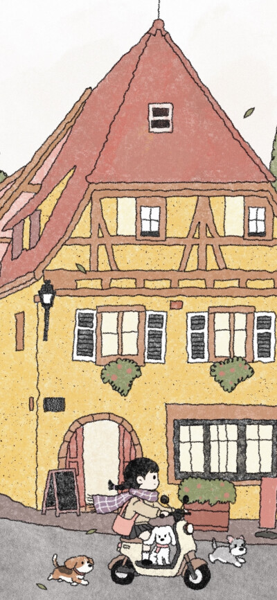 动漫场景壁纸，插画壁纸