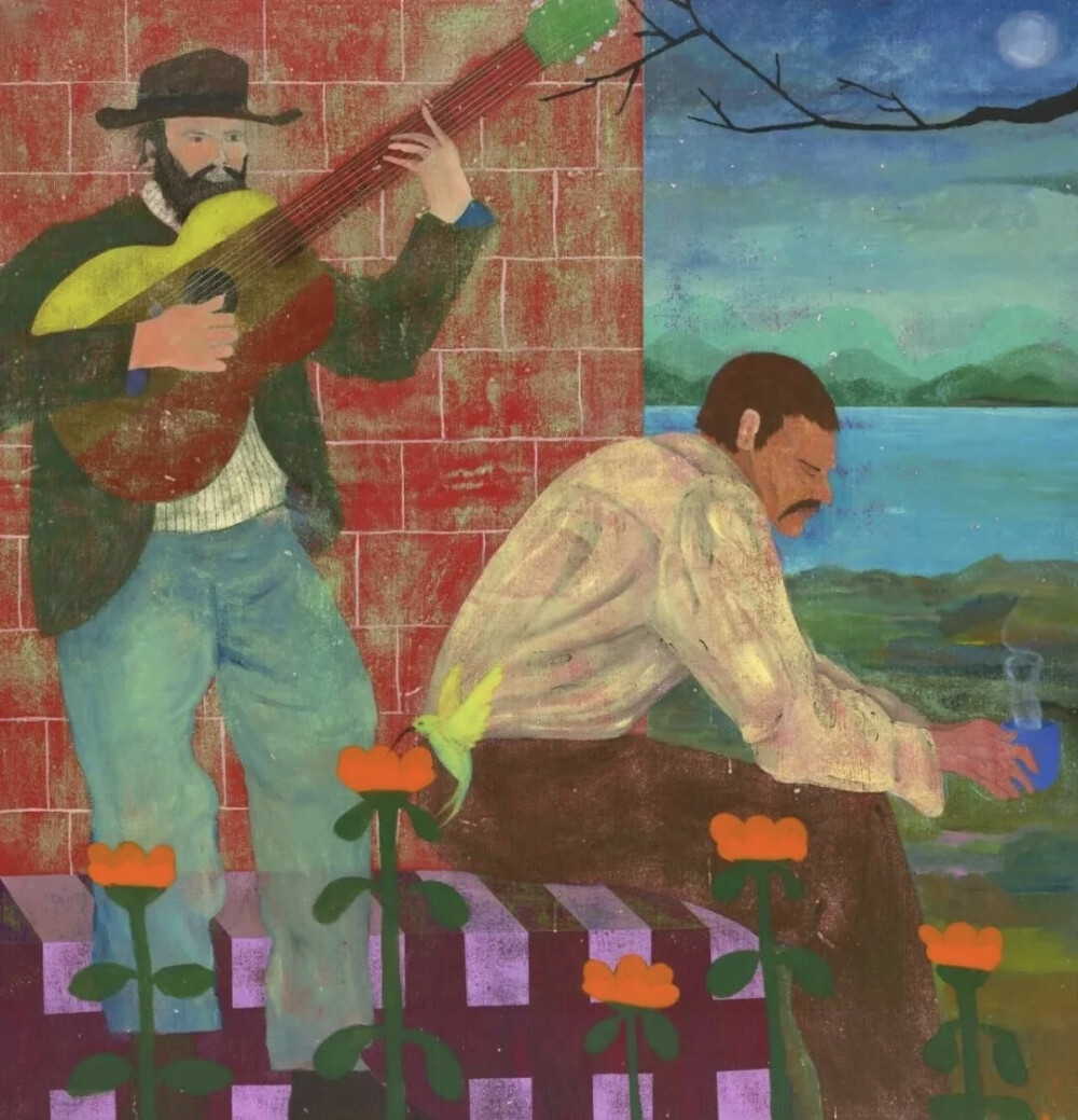 1984年出生于澳大利亚墨尔本，现生活工作于悉尼。贾斯汀·威廉姆斯（Justin Williams）的艺术理念是对“当代神话制造”的批判性实践。他敏锐地捕捉青年文化、消费主义与都市生存状态中的现实焦虑，并将其升华为一种兼具街头生命力和古典悲剧感的视觉图像。他画布中的人物与场景——无论是懵懂少年、女性形象还是各种动物——都超越了其本身，成为探讨身份认同、社群关系与技术异化等宏大命题的载体。这更像是一场关于我们如何被图像塑造，又如何用图像重塑自我的追问。在创作方式上，威廉姆斯展现了一种“跨媒介的合成技艺”。他自由地游走于丙烯喷涂、马克笔线条与图像拼贴之间，将绘制即兴感的流畅性与传统绘画的严谨层次熔于一炉。画面构图往往充满动势，色彩强烈而主观，笔触在精确控制与流淌之间保持平衡。这种自觉的、混杂的方法论，恰恰映射了我们这个信息爆炸时代的精神状况——在碎片化中寻求秩序，在喧嚣中捕捉意义的持续努力。这些作品呈现出忧郁的情感属性。