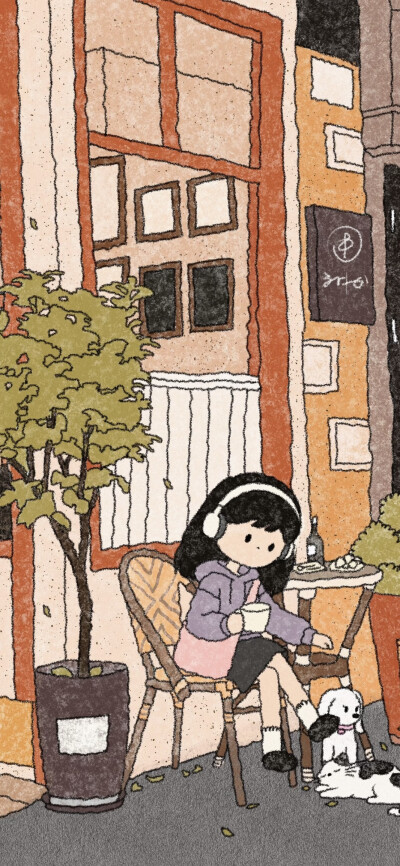 动漫场景壁纸，插画壁纸