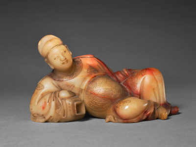 清代 寿山石李白醉酒像故宫博物院藏