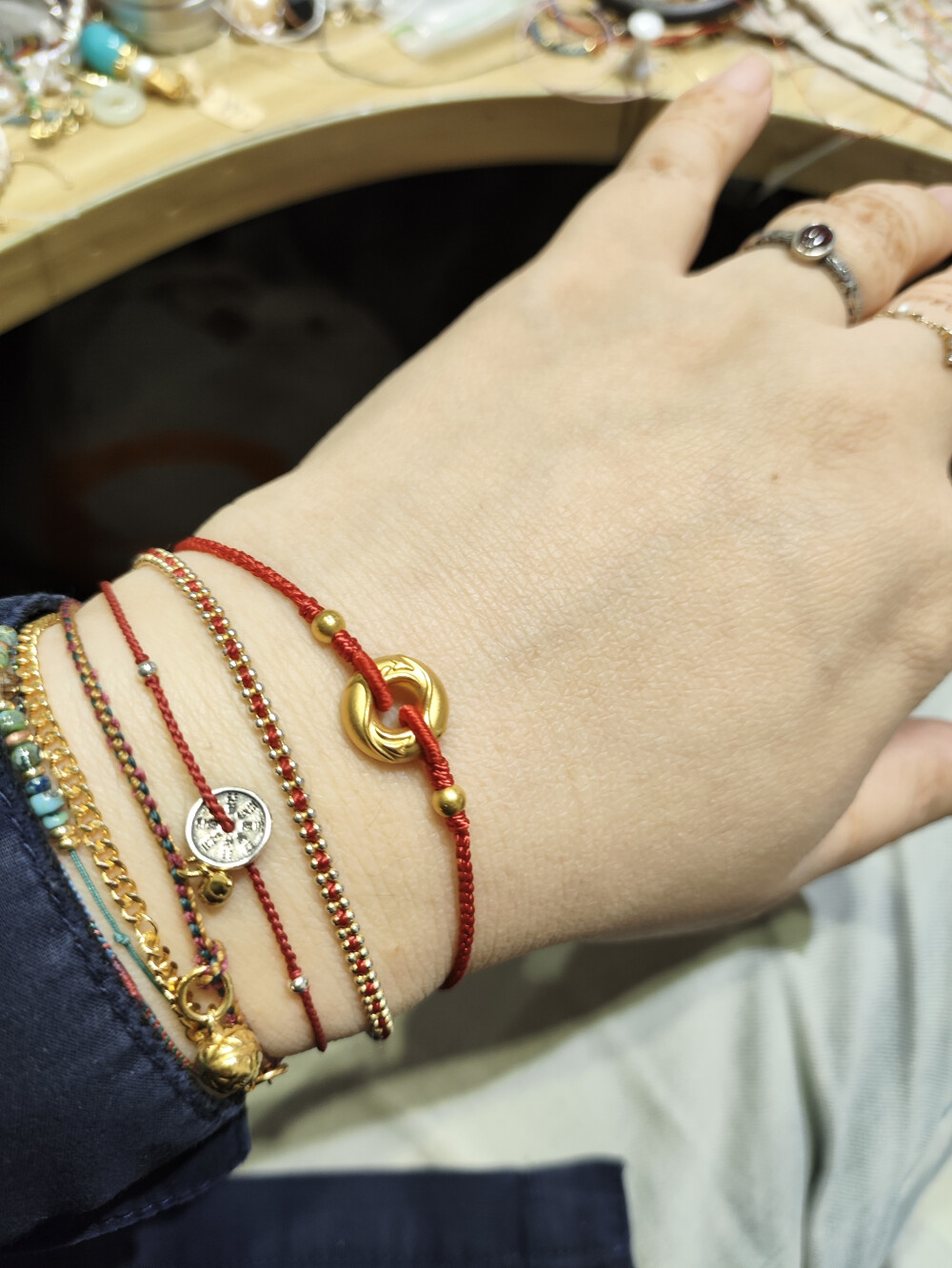 平安扣碧玺手绳