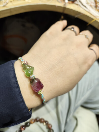 平安扣碧玺手绳