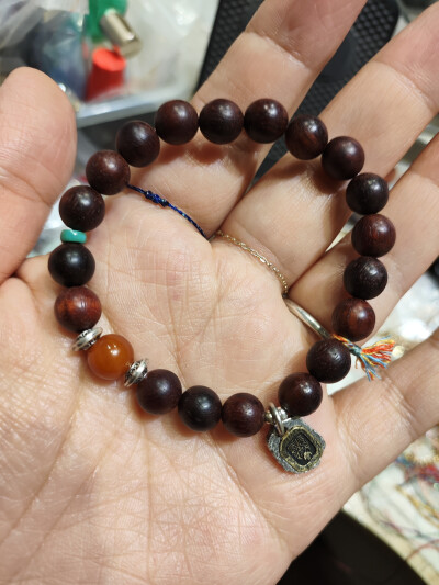 小叶紫檀，珍珠多宝手串各一