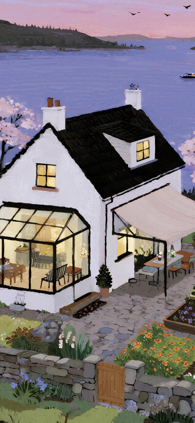 动漫场景壁纸，插画壁纸