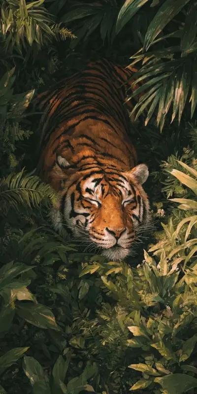 漂亮动物。老虎。豹子。