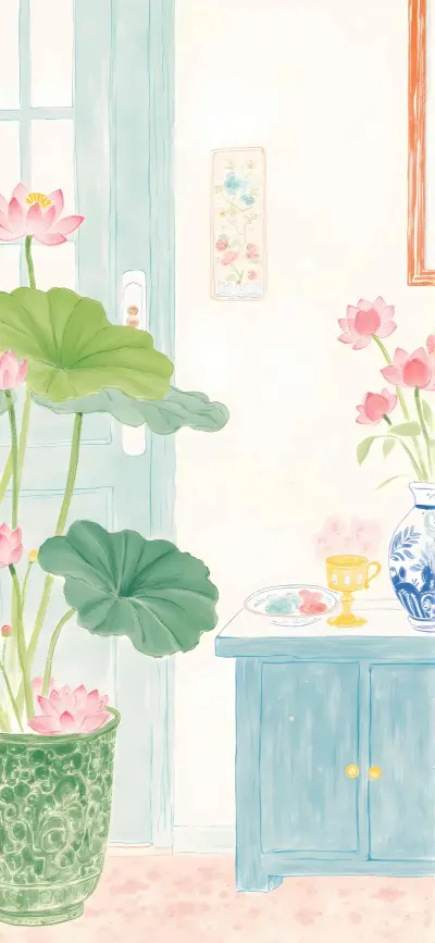 夏居小景，荷风裹茶香～