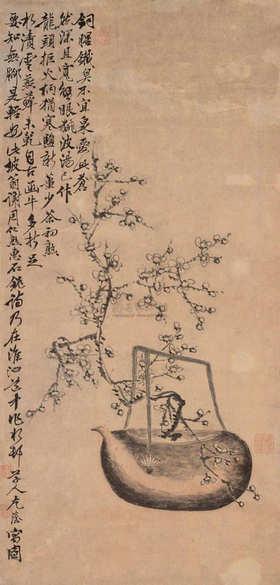 清代 尤荫《梅花石铫图》中国三峡博物馆藏