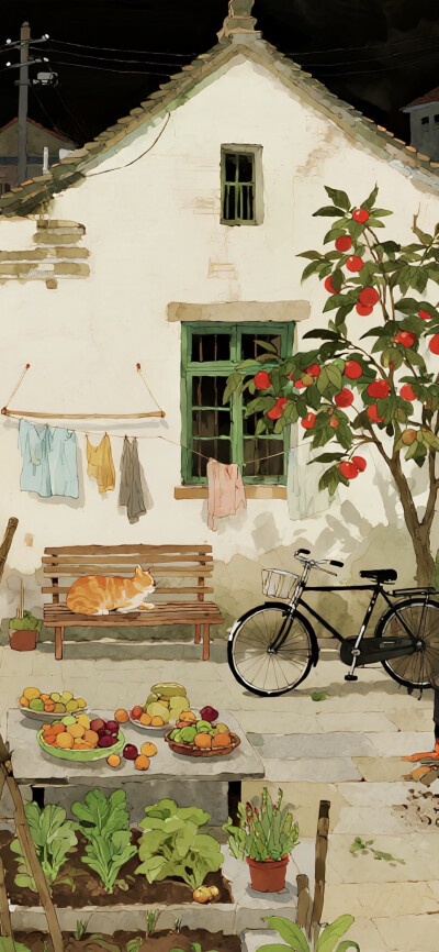 动漫场景壁纸，插画壁纸