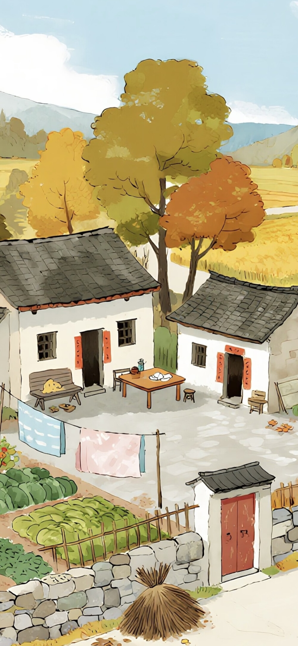 动漫场景壁纸，插画壁纸