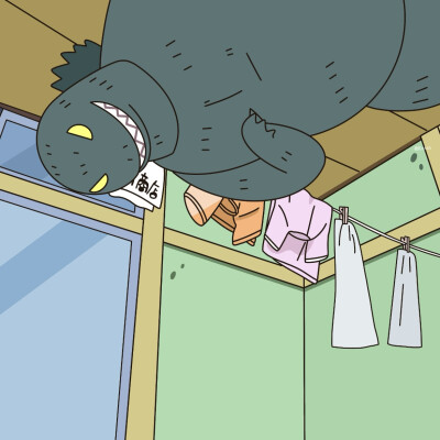 动漫背景图，蜡笔小新细节图