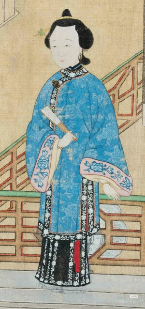 清佚名行乐图轴
56x83厘米