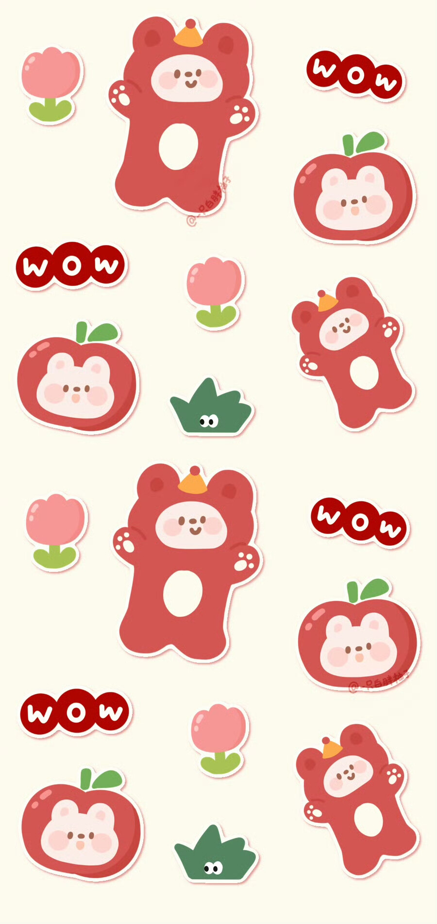 多巴胺配色防窥屏聊天背景图