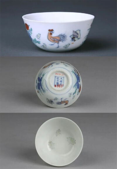 ▲清雍正 仿成化款斗彩鸡缸杯 重庆中国三峡博物馆