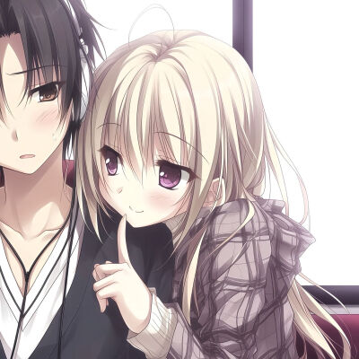 动漫情侣头像ai