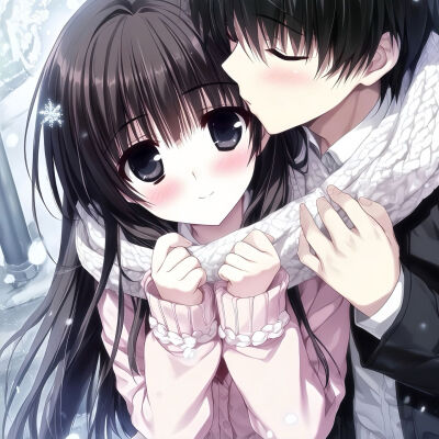 动漫情侣头像ai