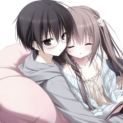 动漫情侣头像ai