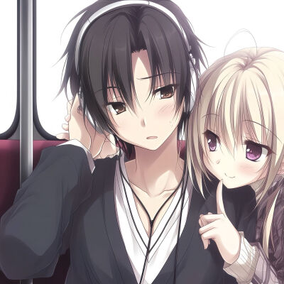 动漫情侣头像ai