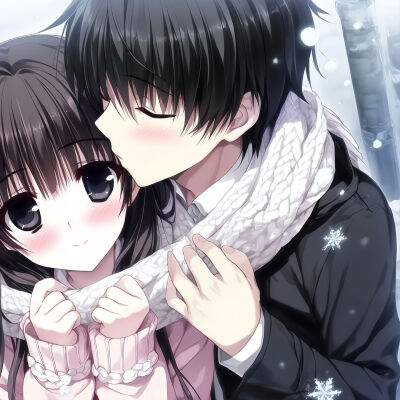 动漫情侣头像ai