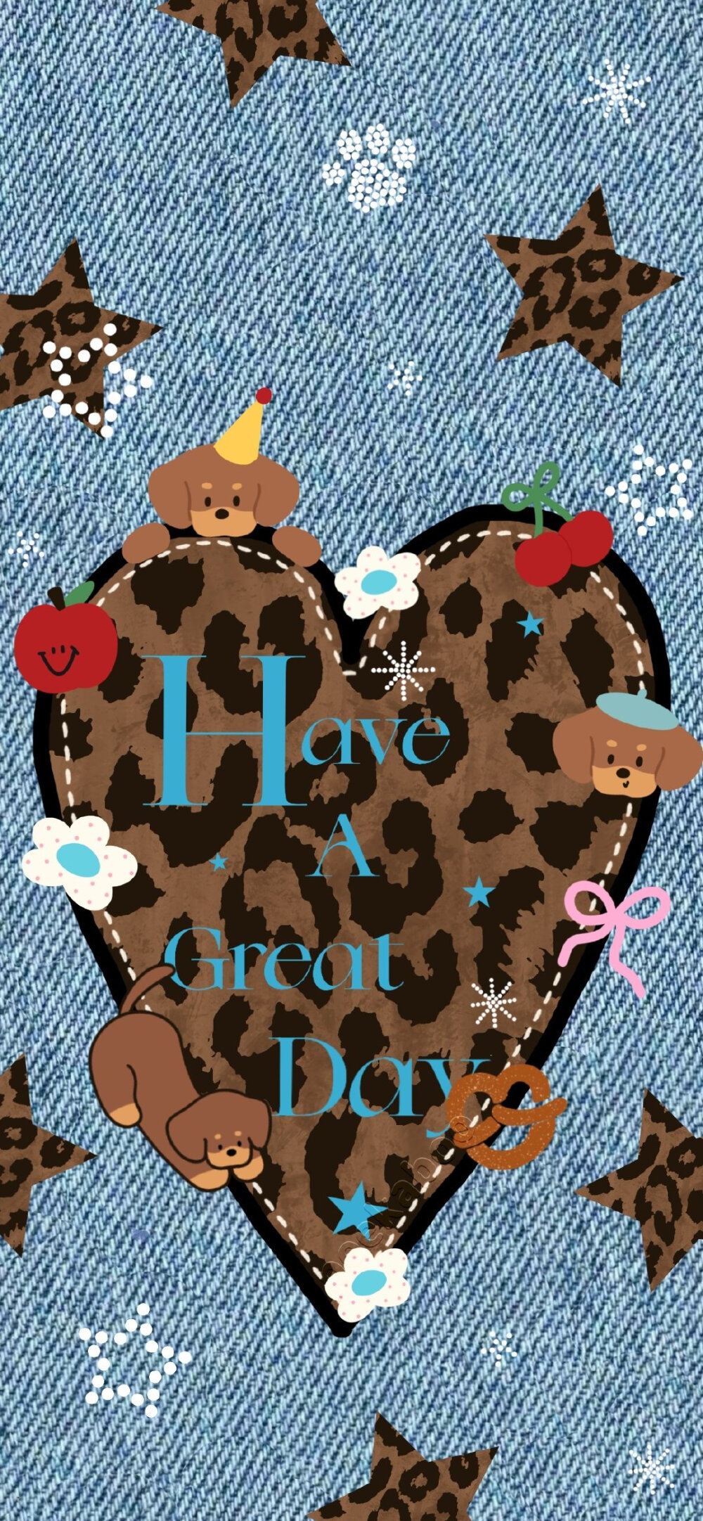 复古牛仔系列配套壁纸