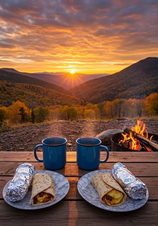 山野间的晨光与烟火 