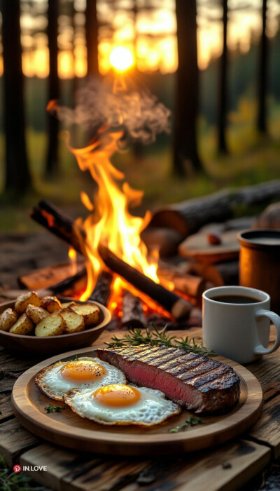 山野间的晨光与烟火 