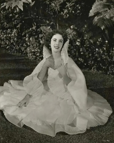 1954年，伊丽莎白·泰勒在电影《Father's Little Dividend》幕后剧照