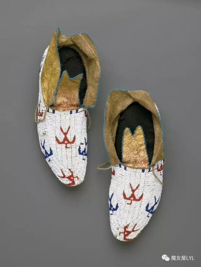 奥赛齐族的莫卡辛鞋，20世纪早期，布鲁克林博物馆