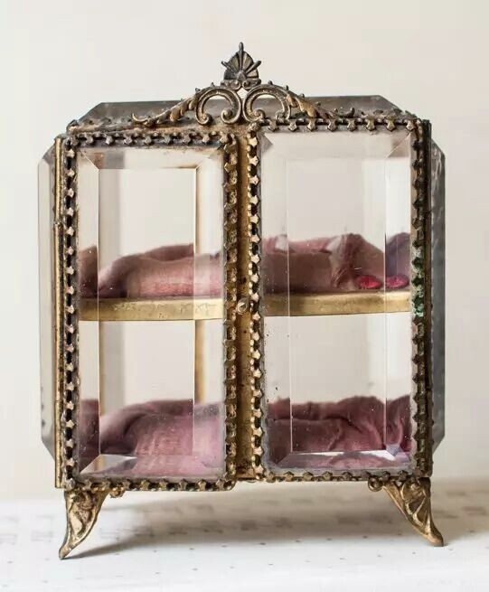 Rare Antique French Crystal Casket Box Stunning c. 1900 French crystal footed box