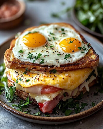 晨光里的爱心早餐