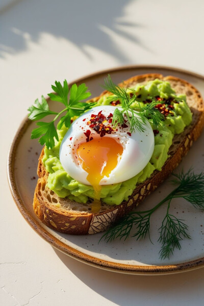 晨光里的爱心早餐